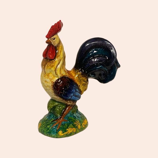 ROOSTER OR COCKEREL CM.27H, MIXED COLORS